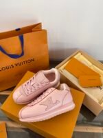 Soft Pink Height Increasing Chunky Sneakers - Ultra Lightweight Thick Sole Retro Casual Walking Shoes for Women