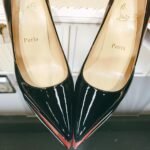 Women's Patent Nude Pumps - 10cm Stiletto Red Bottom Pointed Toe High Heels
