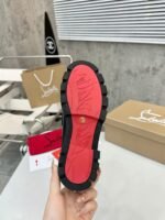 Women's Genuine Calfskin Chunky Platform Loafers with Signature Metal Buckle