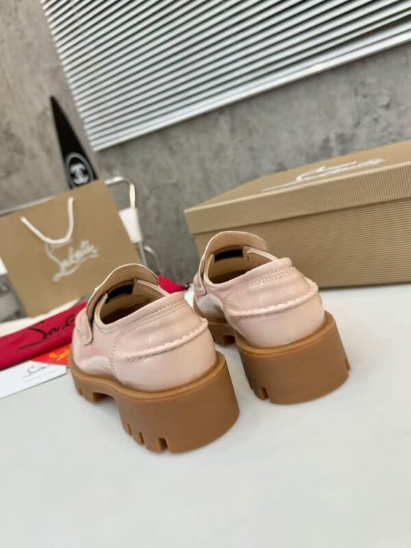 Women's Genuine Calfskin Chunky Platform Loafers with Signature Metal Buckle