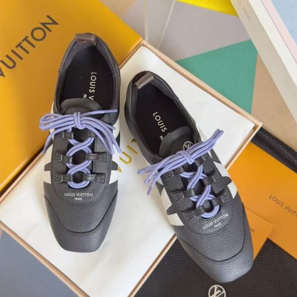 Balletcore Leather Sneaker – Women's Flat Casual Walking Shoes