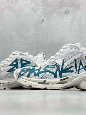 Distressed Graffiti Chunky Sneakers Vintage Mesh Streetwear Dad Shoes