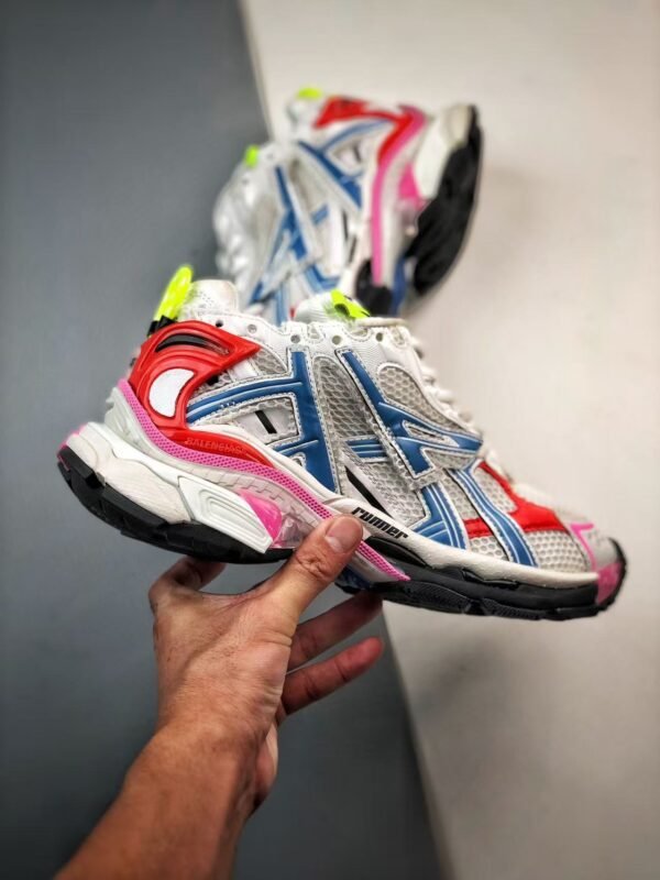 Multicolor Deconstructed Retro Mesh Running Shoes | Y2K Chunky Sneakers