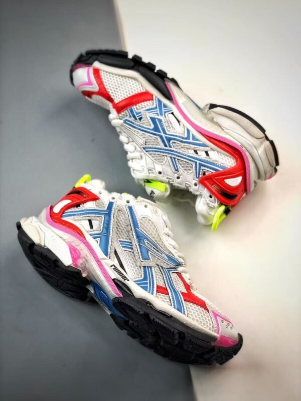 Multicolor Deconstructed Retro Mesh Running Shoes | Y2K Chunky Sneakers