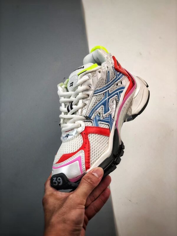 Multicolor Deconstructed Retro Mesh Running Shoes | Y2K Chunky Sneakers