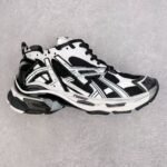 Men's Distressed Chunky Dad Shoes Y2K Deconstructed Retro Running Sneakers Black White
