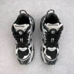 Men's Distressed Chunky Dad Shoes Y2K Deconstructed Retro Running Sneakers Black White