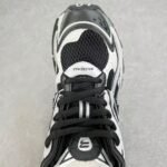 Men's Distressed Chunky Dad Shoes Y2K Deconstructed Retro Running Sneakers Black White