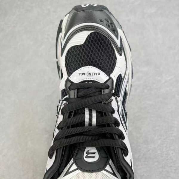 Men's Distressed Chunky Dad Shoes Y2K Deconstructed Retro Running Sneakers Black White