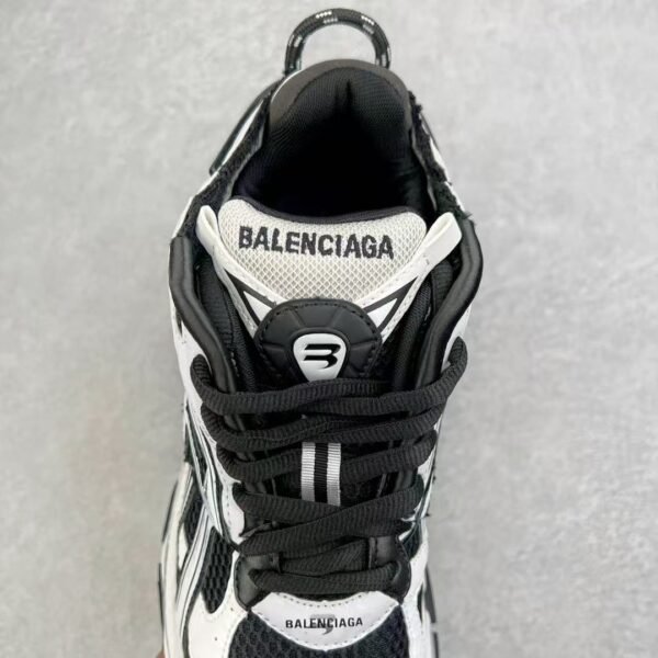 Men's Distressed Chunky Dad Shoes Y2K Deconstructed Retro Running Sneakers Black White