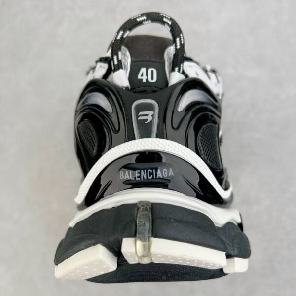 Men's Distressed Chunky Dad Shoes Y2K Deconstructed Retro Running Sneakers Black White