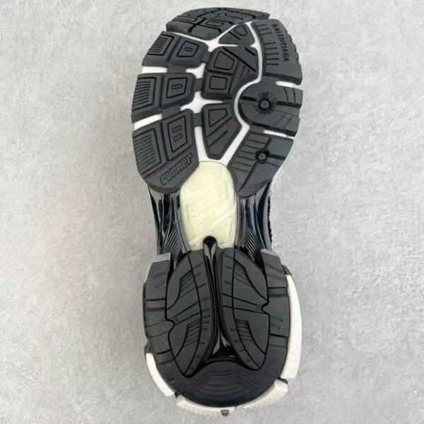Men's Distressed Chunky Dad Shoes Y2K Deconstructed Retro Running Sneakers Black White