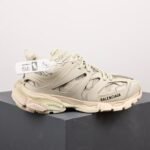 Men's & Women's Chunky Athletic Sneakers - Multi-Layered Vintage Mesh Dad Shoes in Cream Beige