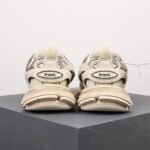 Men's & Women's Chunky Athletic Sneakers - Multi-Layered Vintage Mesh Dad Shoes in Cream Beige
