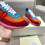 Men's 6cm Height Increasing Color Block Leather Sneakers Retro Runner