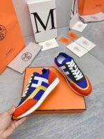 Men Women Chunky Colorblock Sneakers 2 Inch Height Increasing Platform Running Shoes Breathable Suede Retro Low Top Trainers