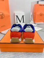 Men Women Chunky Colorblock Sneakers 2 Inch Height Increasing Platform Running Shoes Breathable Suede Retro Low Top Trainers