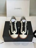 Classic Black and White Leather German Army Trainers – Men’s & Women’s Retro Gum Sole Sneakers