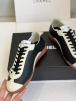Classic Black and White Leather German Army Trainers – Men’s & Women’s Retro Gum Sole Sneakers