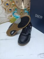 Unisex Leather Tennis Skate Sneakers with Embroidered Jacquard Panel & Hand-Finished Edges