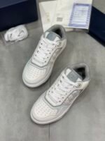Unisex Leather Tennis Skate Sneakers with Embroidered Jacquard Panel & Hand-Finished Edges