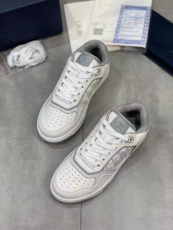 Unisex Leather Tennis Skate Sneakers with Embroidered Jacquard Panel & Hand-Finished Edges