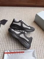 Men's Leather & Mesh Panel Low-Top Sneakers - Breathable Luxury Casual Walking Shoes
