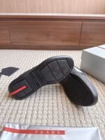 Men's Leather & Mesh Panel Low-Top Sneakers - Breathable Luxury Casual Walking Shoes