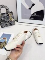 Women's Modern Square-Toe Satin Ballet Sneakers - Lightweight Flat Walking Shoes with Heart Stitching Detail