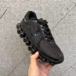 Unisex Triple Black Air Cushion Running Shoes – Breathable Mesh Athletic Sneakers