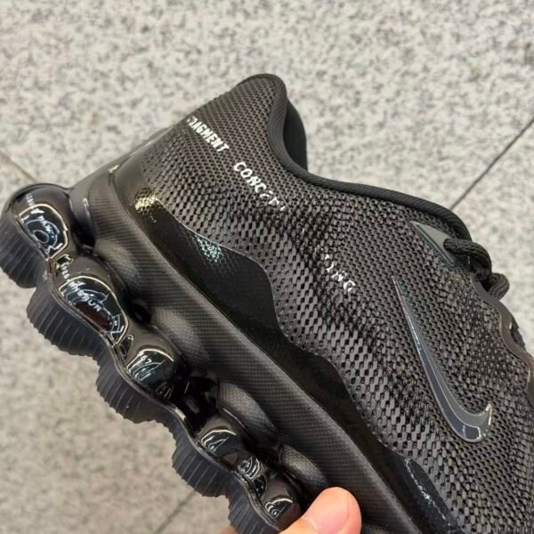 Unisex Triple Black Air Cushion Running Shoes – Breathable Mesh Athletic Sneakers