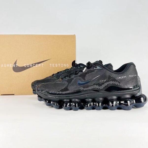 Unisex Triple Black Air Cushion Running Shoes – Breathable Mesh Athletic Sneakers