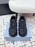 Men's Futuristic Chunky Platform Sneakers - All Black Thick Sole Breathable Streetwear Shoes