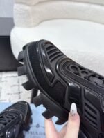 Men's Futuristic Chunky Platform Sneakers - All Black Thick Sole Breathable Streetwear Shoes