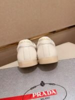 Men's Classic White Leather Sneakers - Minimalist Low-Top Casual Dress Shoes with Air Cushion Rubber Sole
