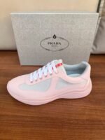 Unisex Pink Breathable Mesh Sneakers - Lightweight Leather Stitching Casual Walking Shoes for Men & Women