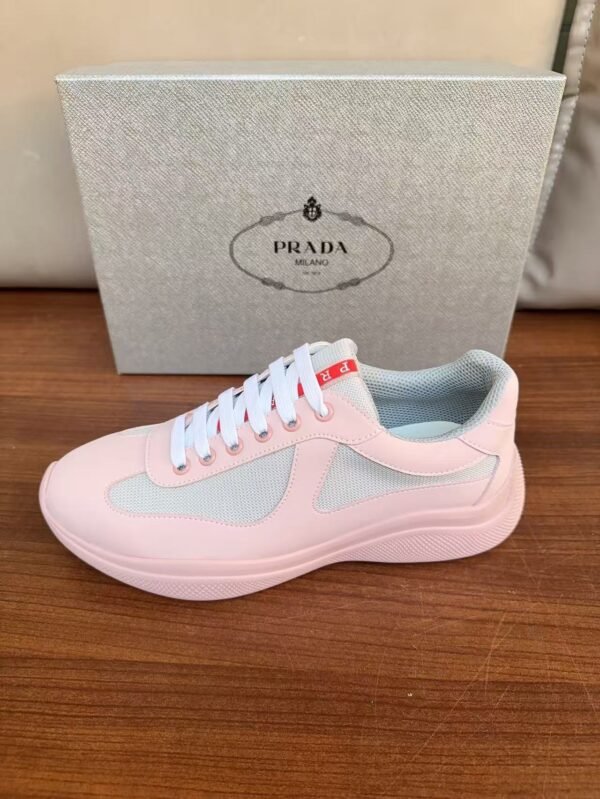 Unisex Pink Breathable Mesh Sneakers - Lightweight Leather Stitching Casual Walking Shoes for Men & Women