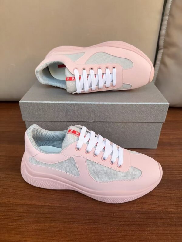 Unisex Pink Breathable Mesh Sneakers - Lightweight Leather Stitching Casual Walking Shoes for Men & Women