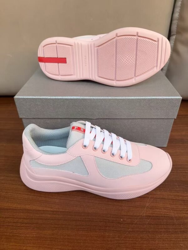 Unisex Pink Breathable Mesh Sneakers - Lightweight Leather Stitching Casual Walking Shoes for Men & Women