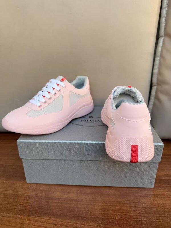 Unisex Pink Breathable Mesh Sneakers - Lightweight Leather Stitching Casual Walking Shoes for Men & Women