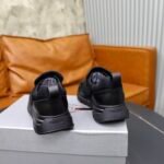 Men's Leather & Breathable Mesh Loafer Hybrid Sneakers - Chunky Platform Streetwear Slip-On Walking Shoes