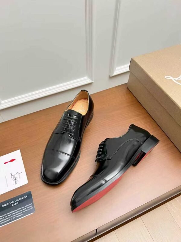 Men’s Black Leather Cap Toe Oxford Shoes – Polished Formal Dress Shoes for Business & Weddings