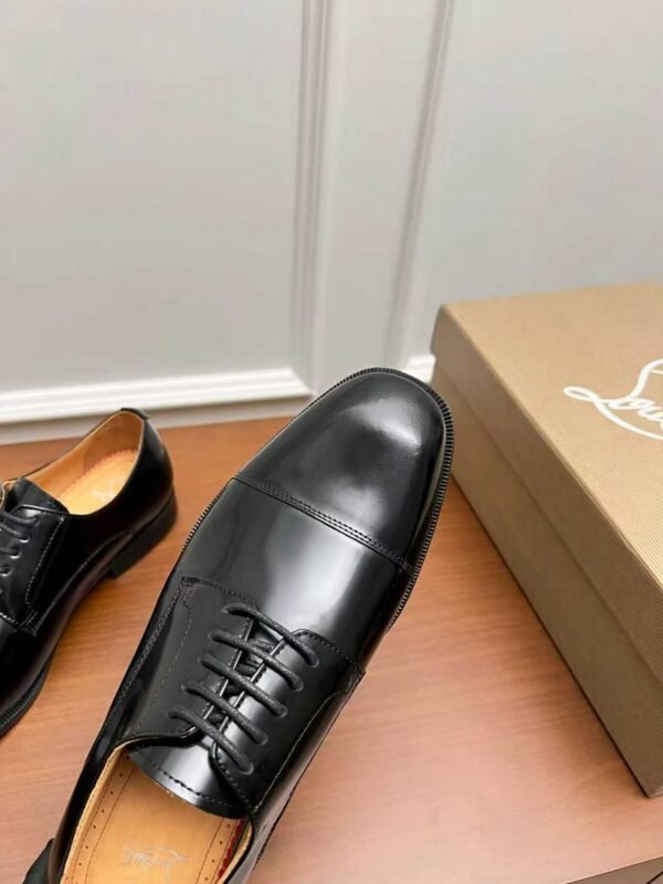 Men’s Black Leather Cap Toe Oxford Shoes – Polished Formal Dress Shoes for Business & Weddings