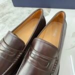 Men's Classic Dark Brown Leather Loafers - Italian Style Genuine Leather Dress Shoes