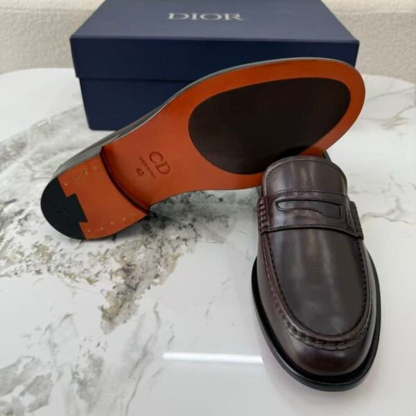 Men's Classic Dark Brown Leather Loafers - Italian Style Genuine Leather Dress Shoes