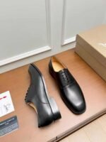 Men's Red Bottom Dress Shoes - Genuine Leather Derby Oxfords with Metal Details