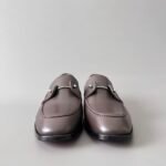 Men's Genuine Leather Penny Loafers - Comfortable Slip-On Dress Shoes with Metal Detail