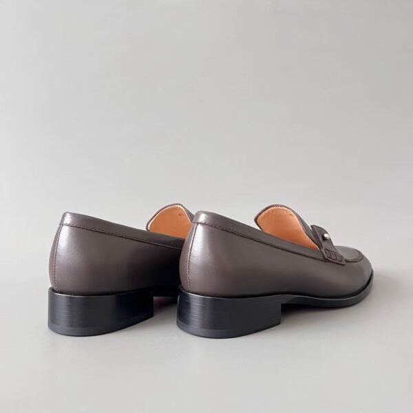 Men's Genuine Leather Penny Loafers - Comfortable Slip-On Dress Shoes with Metal Detail