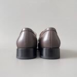 Men's Genuine Leather Penny Loafers - Comfortable Slip-On Dress Shoes with Metal Detail