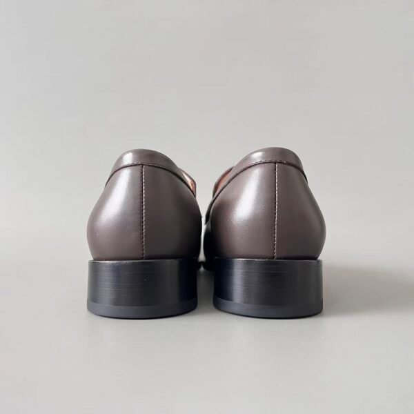 Men's Genuine Leather Penny Loafers - Comfortable Slip-On Dress Shoes with Metal Detail